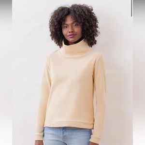 Dudley Stephens Park Slope Turtleneck Sweater, fleece natural blush, med…